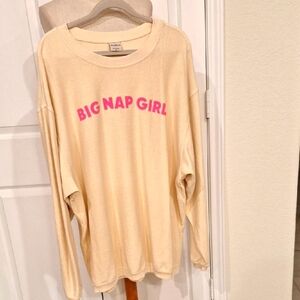 Chicka-d Cream and Pink Oversized Sweatshirt